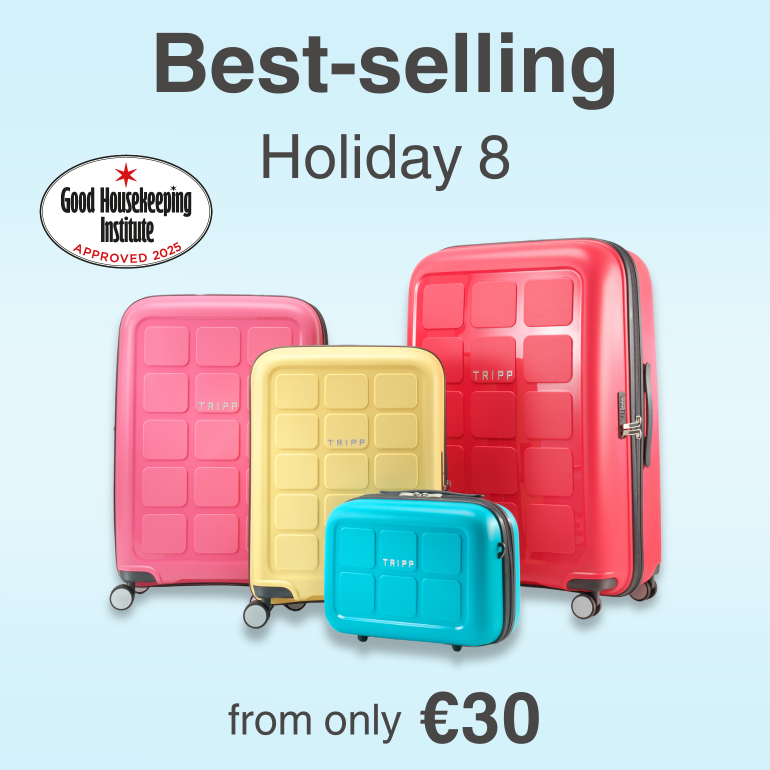 Shop Holiday 8 suitcases from only €30. Good Housekeeping Approved luggage