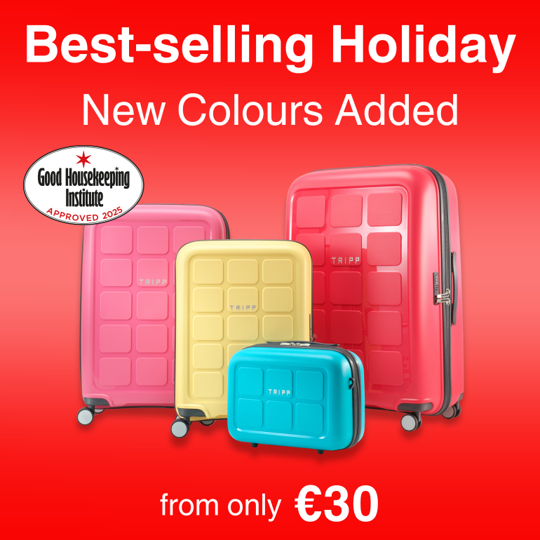 New colours added! Shop best-selling Holiday 8, from only €30. Good Housekeeping approved luggage