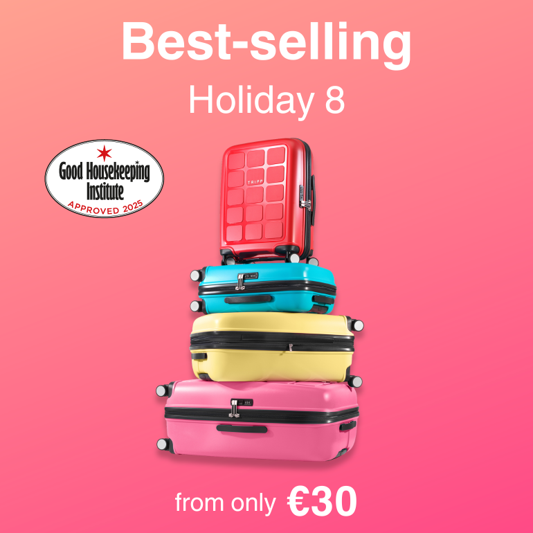 New colours added! Shop best-selling Holiday 8, from only €30. Good Housekeeping approved luggage