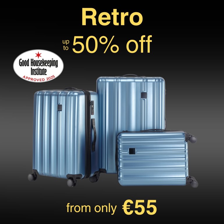 Shop Retro, up to 50% off, from only €55. Good Housekeeping Approved luggage