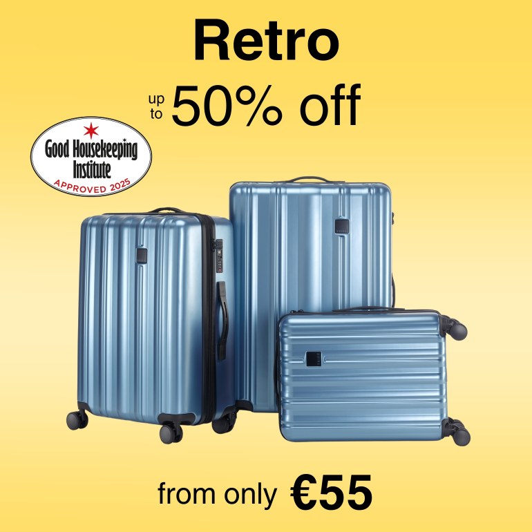 Shop Retro, up to 50% off, from only €55. Good Housekeeping Approved luggage