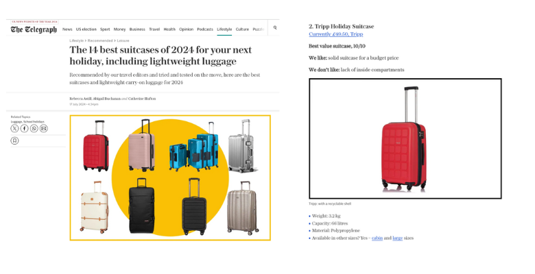 The Telegraph - Best Value 2024 Suitcase