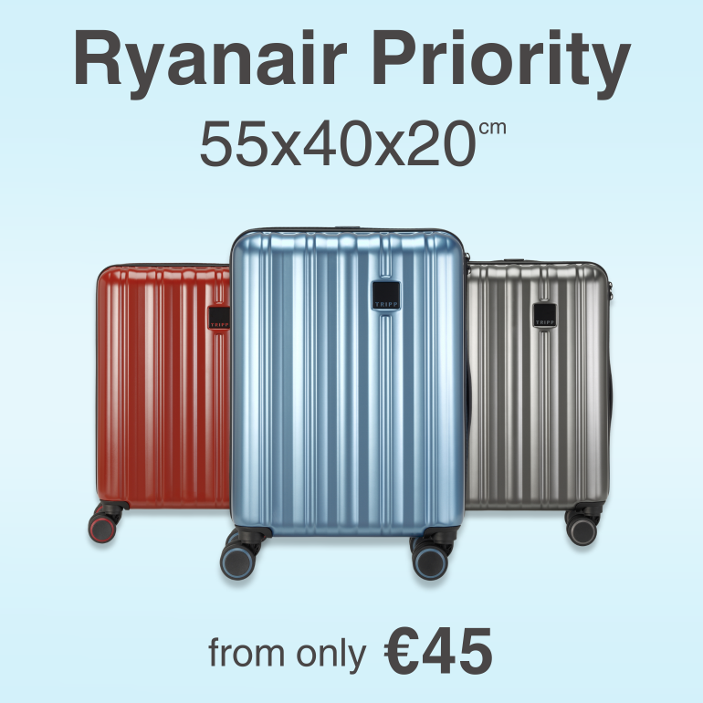 Ryanair Priority 55x40x20cm, from only €45