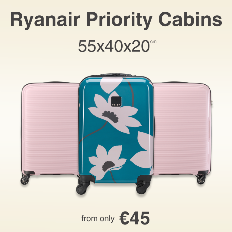 Ryanair Priority 55x40x20cm, from only €45
