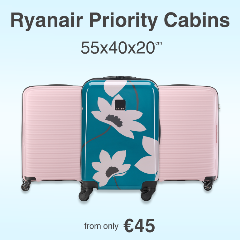 Ryanair Priority 55x40x20cm, from only €45