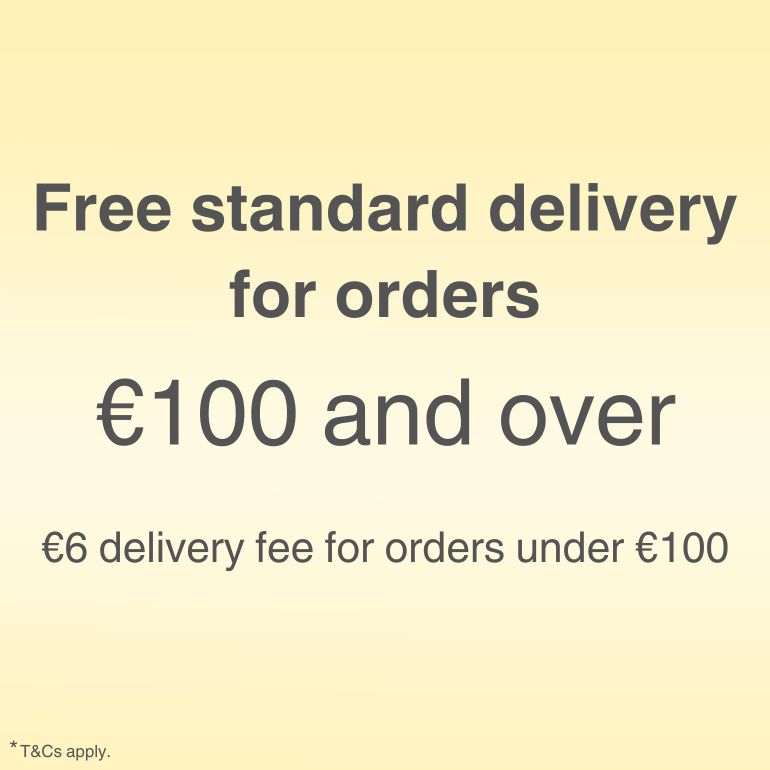 Free delivery for orders €100 and over