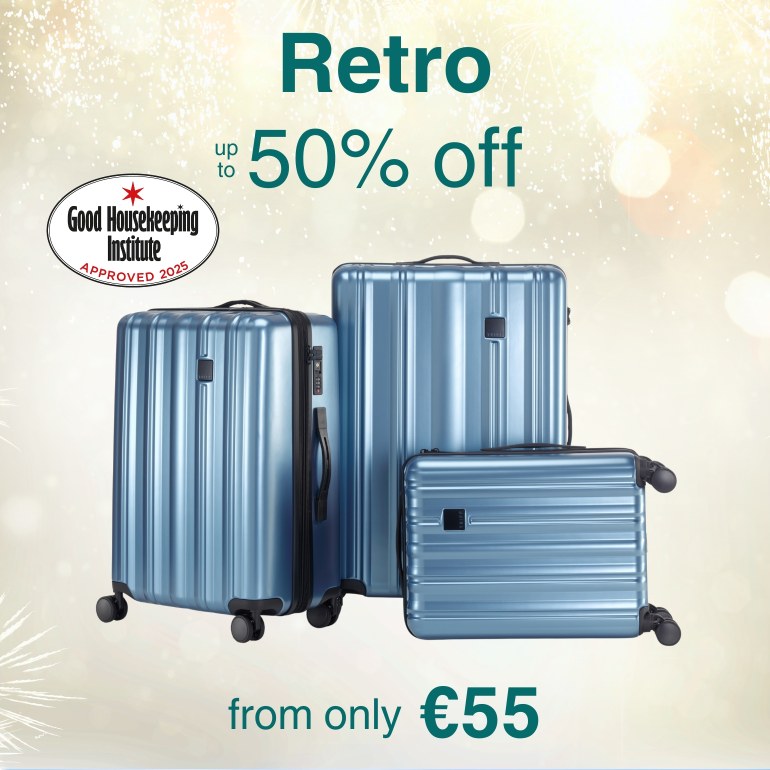Shop Retro, up to 50% off, from only €55. Good Housekeeping Approved luggage