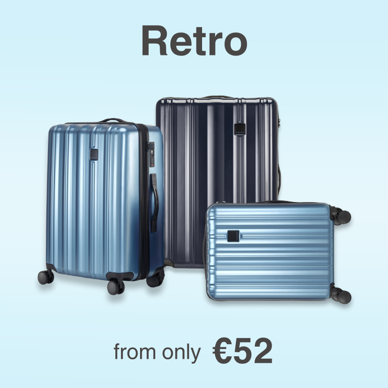Shop Retro, from only €52. Good Housekeeping Approved luggage