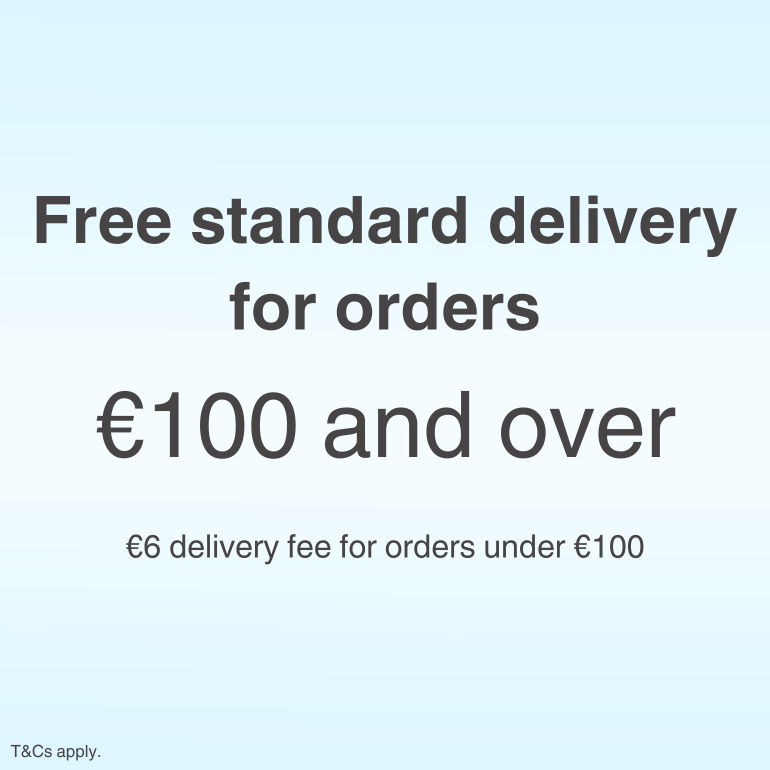 Free standard delivery for orders €100 and over