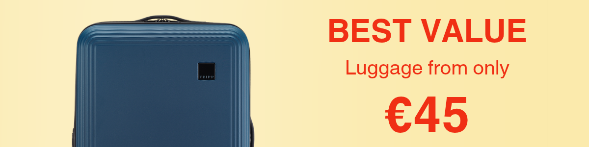 Shop amazing value luggage, from only €42