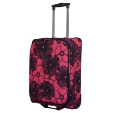 Tripp Rose/Navy 'Outline Pansy' 2 wheel cabin suitcase