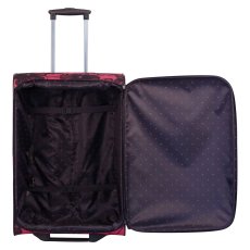 Tripp Rose/Navy 'Outline Pansy' 2 wheel cabin suitcase