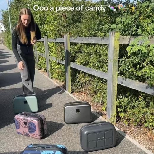 Is it a piece of candy? Or just our stunning vanity cases 🍬🤩 #trippluggage #travelwithtripp #tr...
